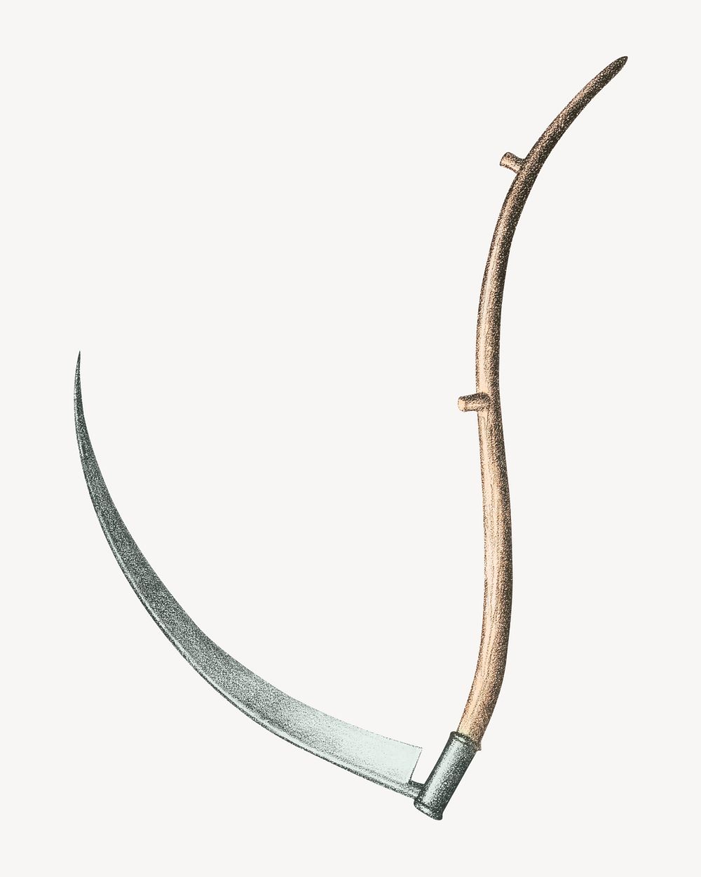 Vintage sickle illustration. Remixed by rawpixel.