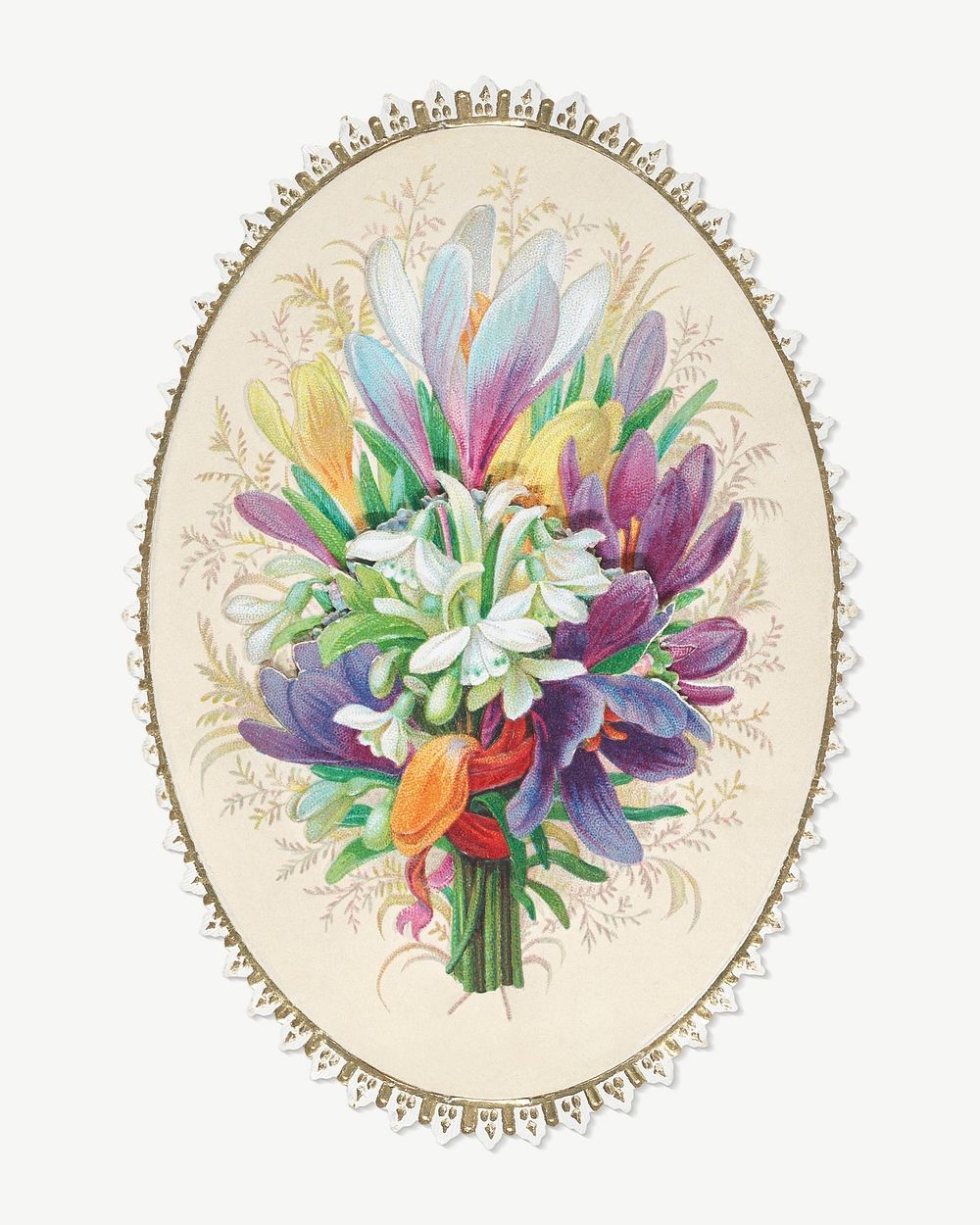 Vintage flower bouquet illustration psd. Remixed by rawpixel.