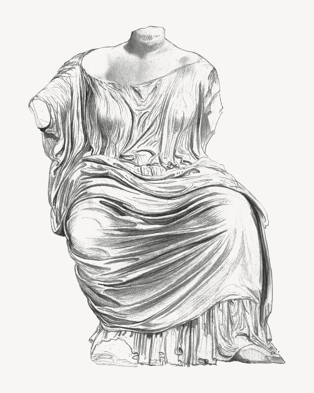 Study of Sculpture: from the Elgin Marbles by James Ward. Remixed by rawpixel.