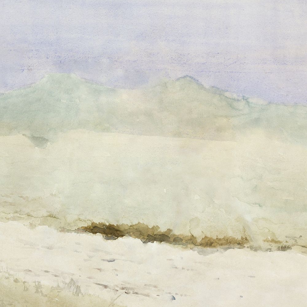 Pastel landscape background, watercolor painting. Remixed from Frederic Remington artwork, by rawpixel.