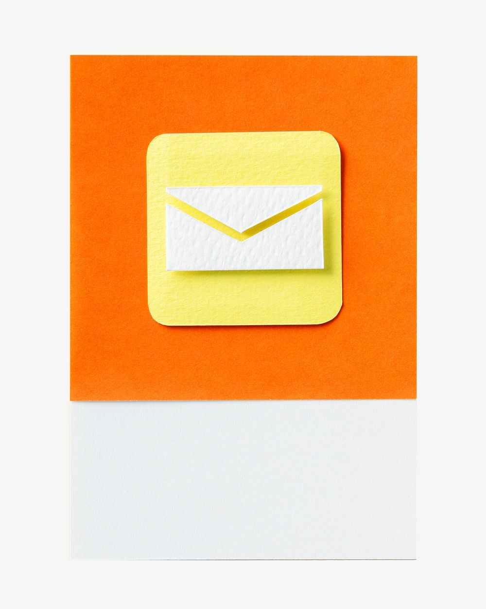 Email inbox envelope icon collage element psd