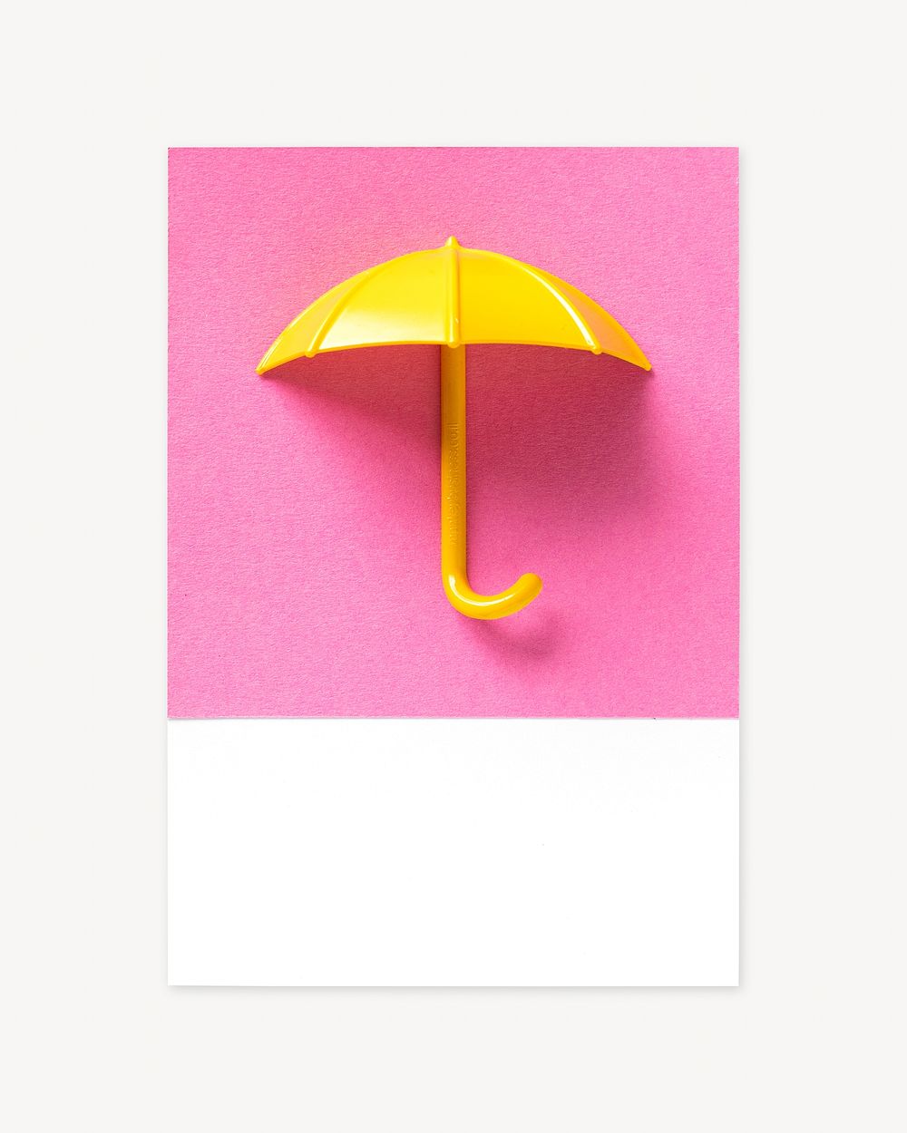Paper craft art of an umbrella isolated image