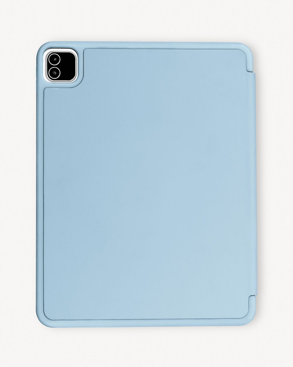 Blue tablet case rear-view mockup psd