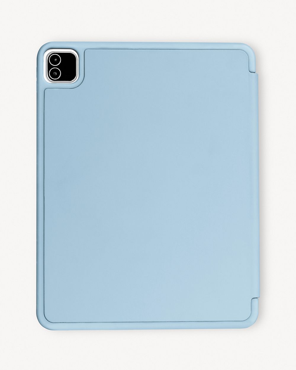 Blue tablet case, rear view