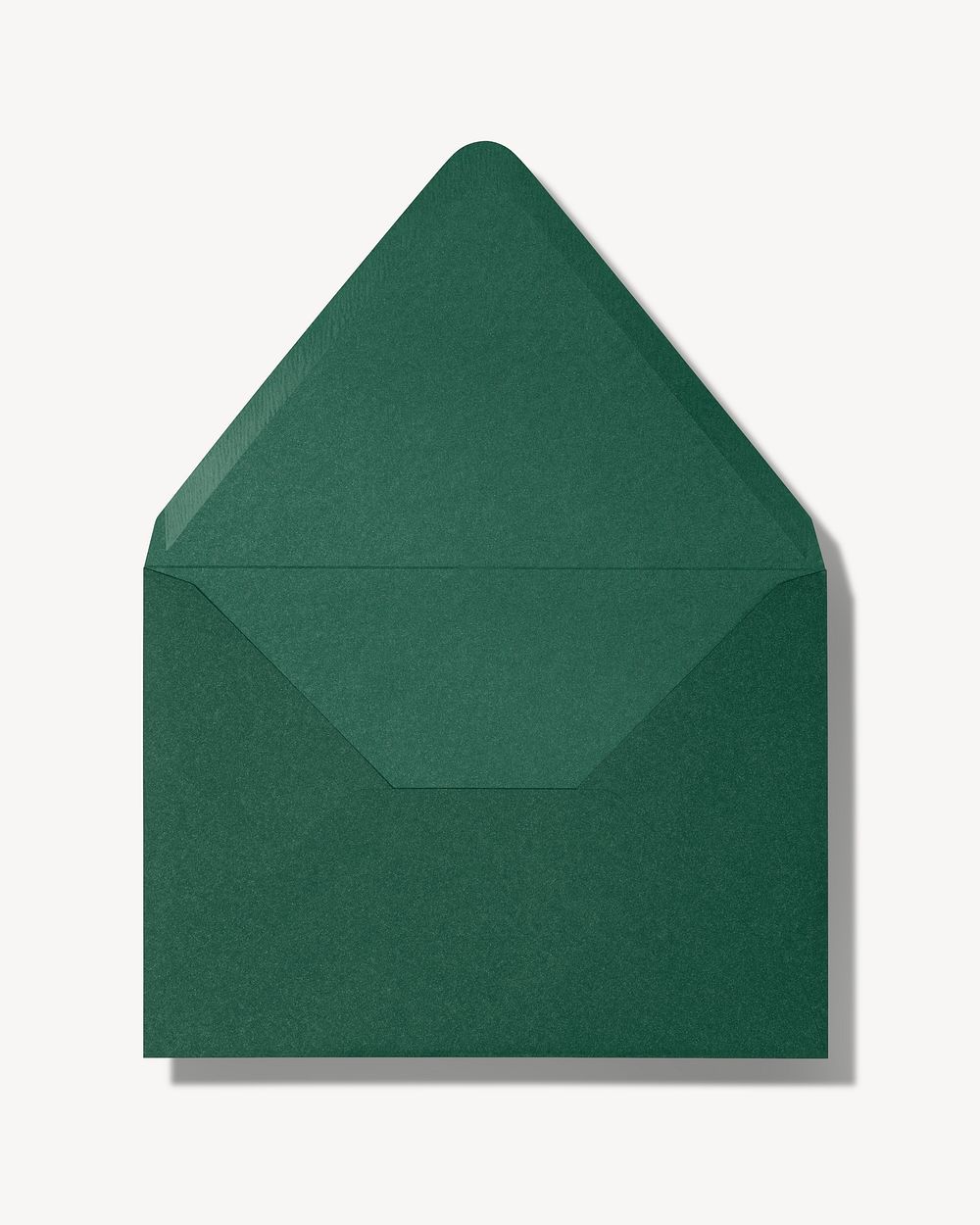 Green envelope mockup, stationery flat lay design psd