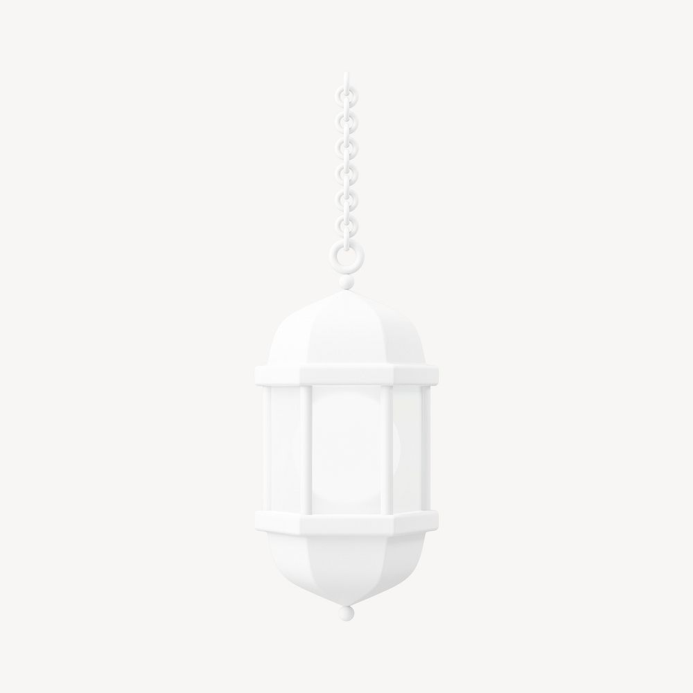 Ramadan lantern sticker, 3D religion illustration psd