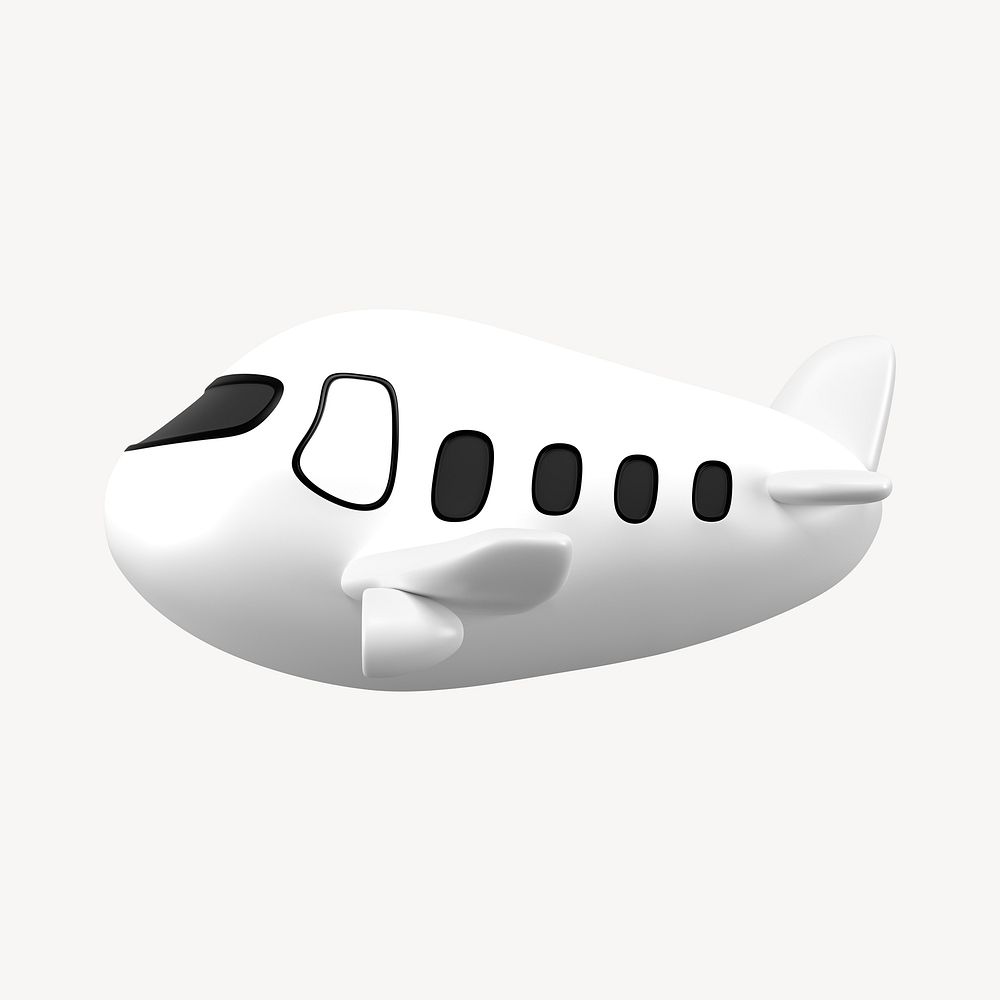 Cartoon plane clipart, side view design