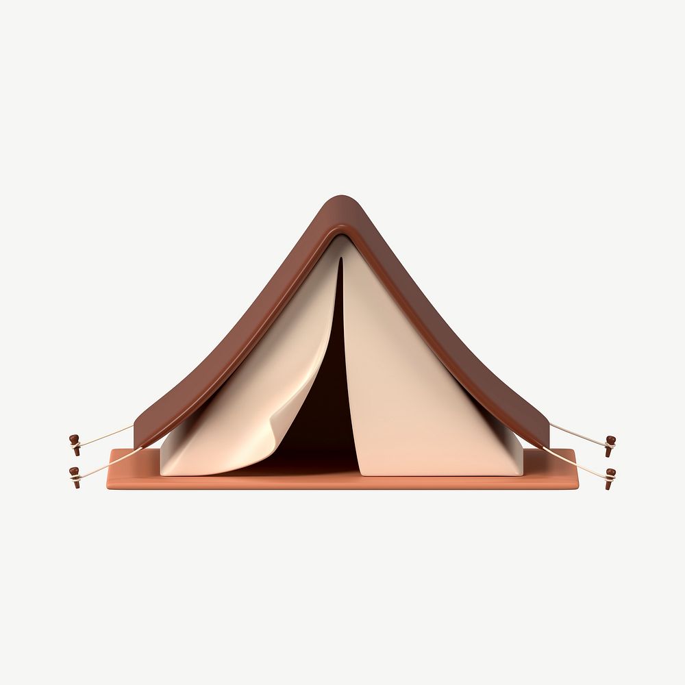 3D tent collage element, camping  design psd