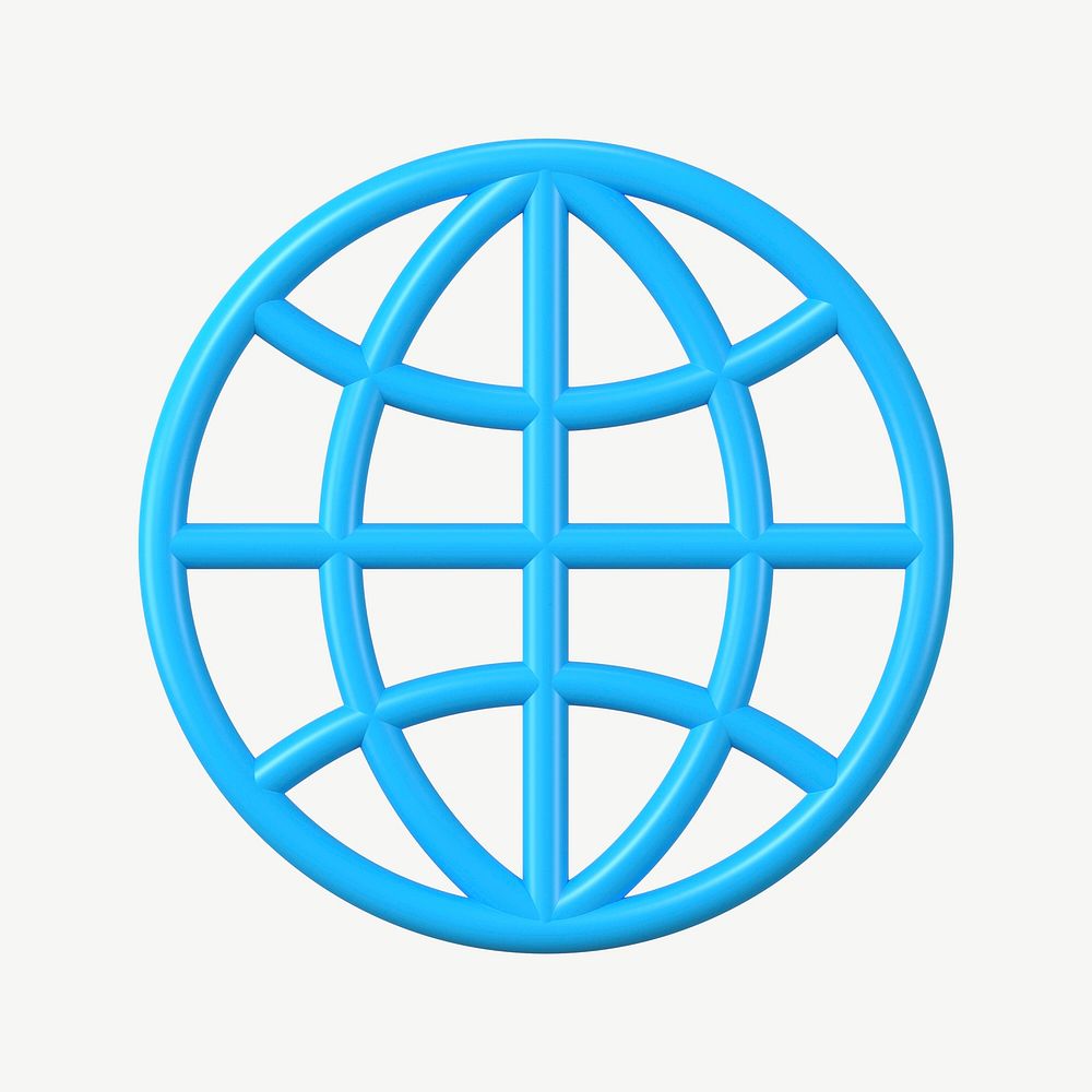 3D globe clipart, global business connection psd