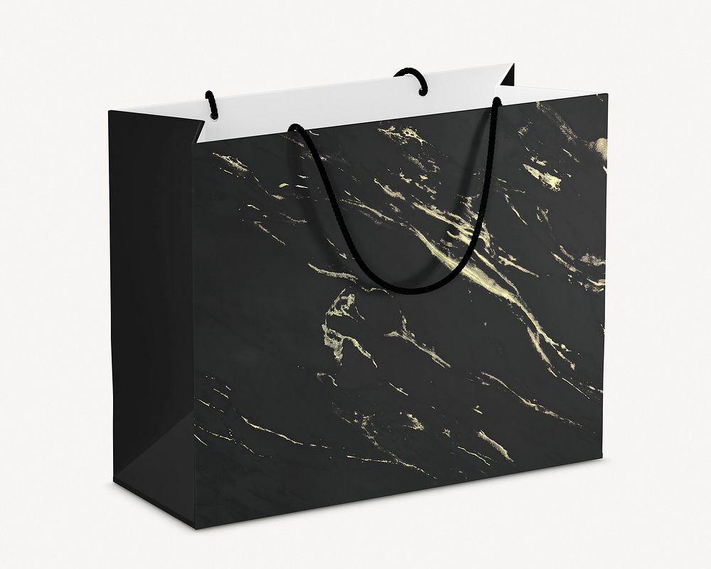 Paper shopping bag mockup, business branding design psd