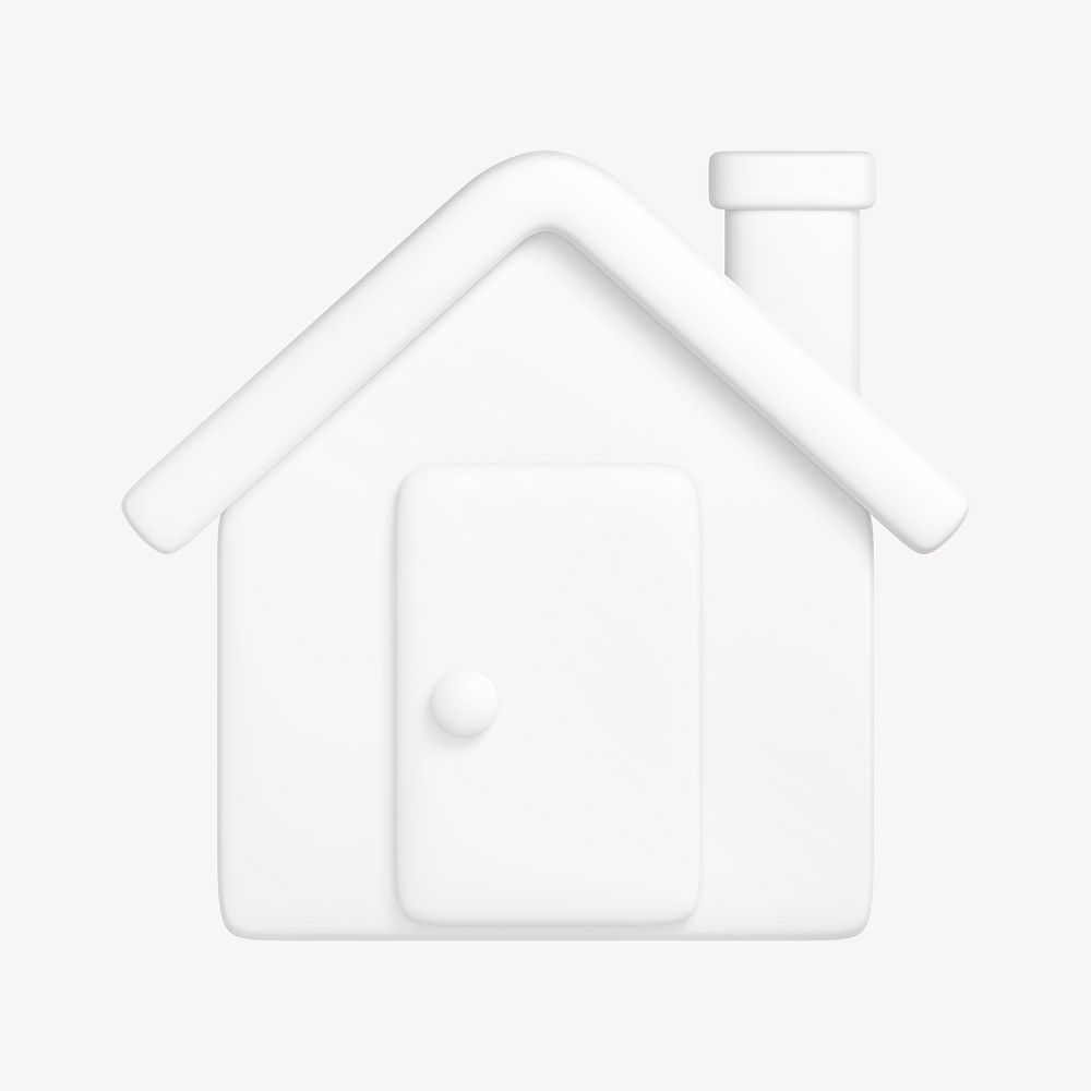 House, home 3D icon sticker psd