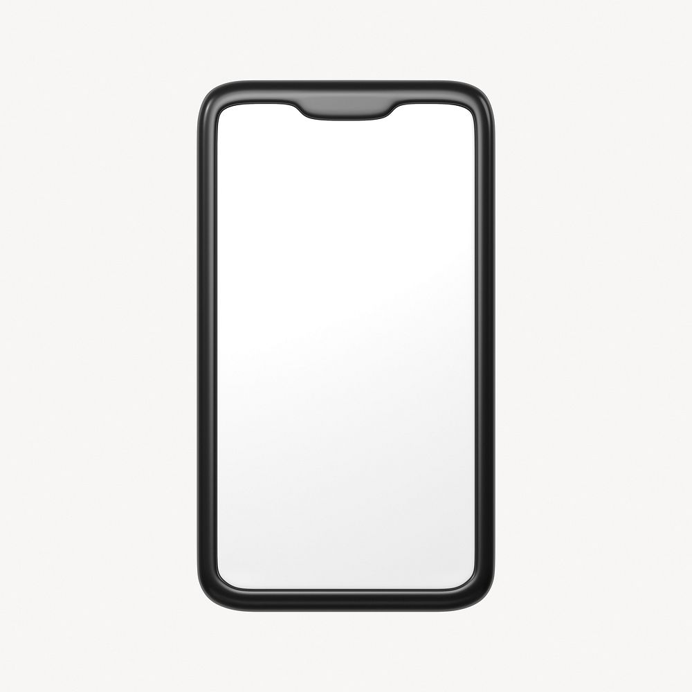 Smartphone icon, 3D rendering illustration