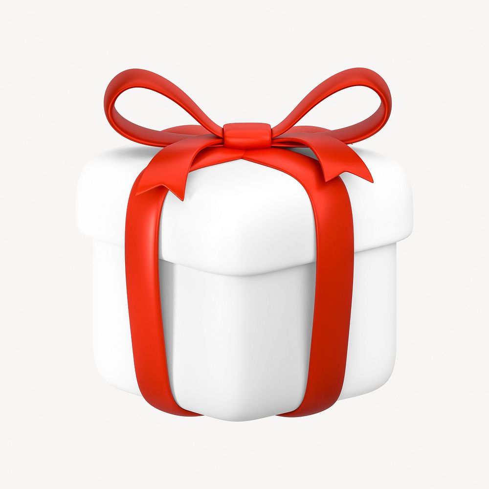 Gift, reward icon, 3D rendering illustration