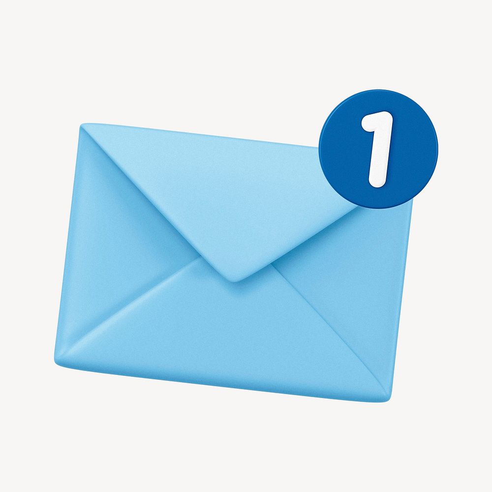 Envelope, notification icon sticker psd