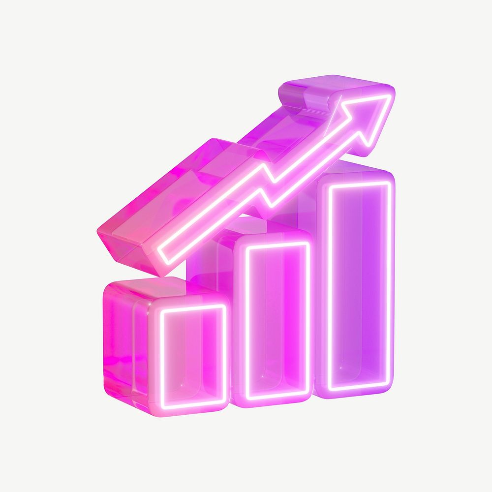 3D growth arrow element, | Premium PSD - rawpixel