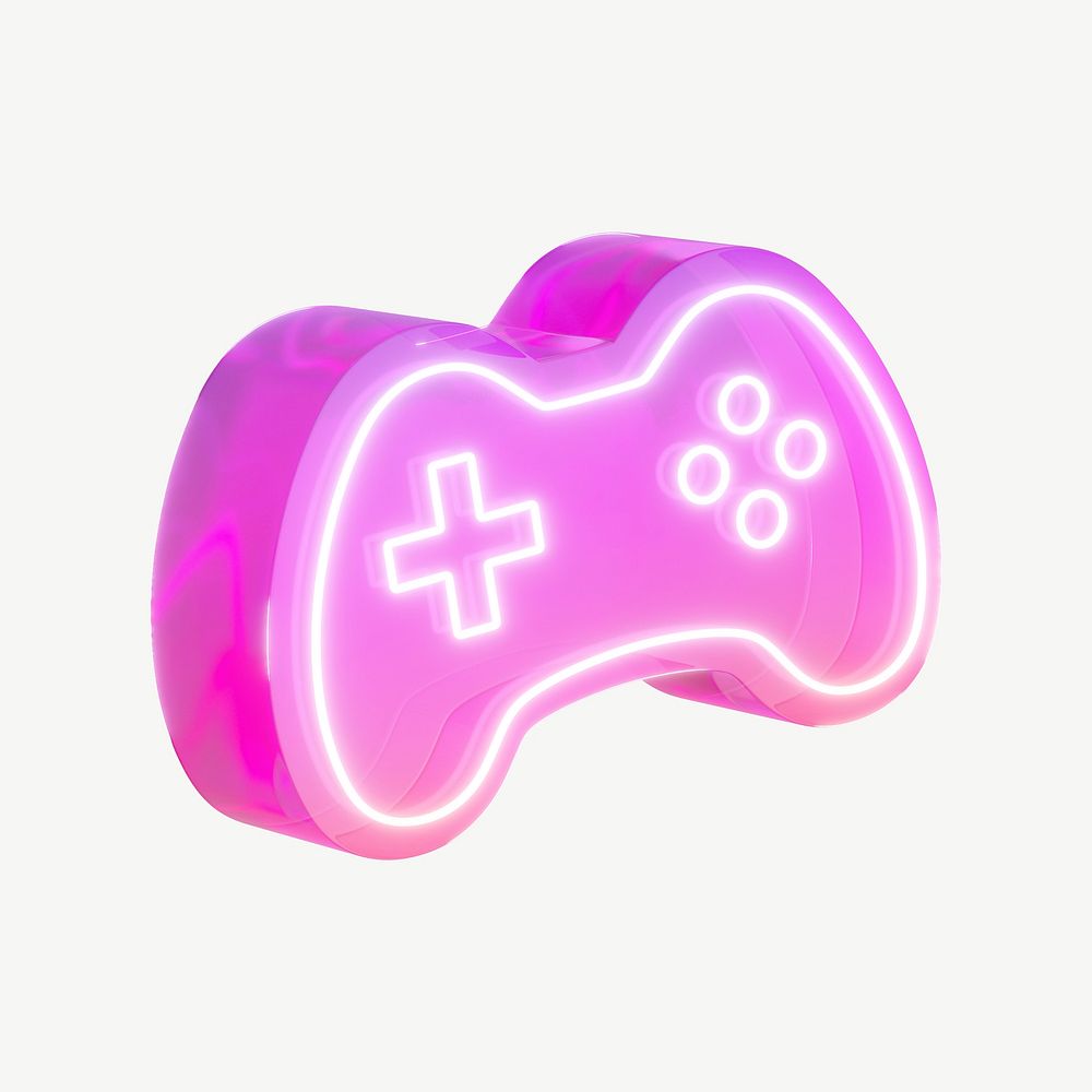 Gradient pink game console icon psd