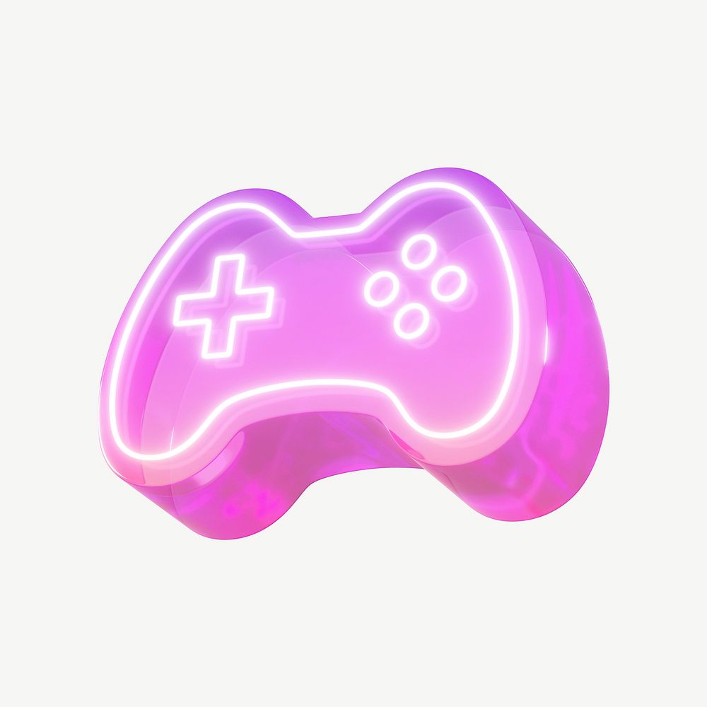 Gradient pink game console icon psd