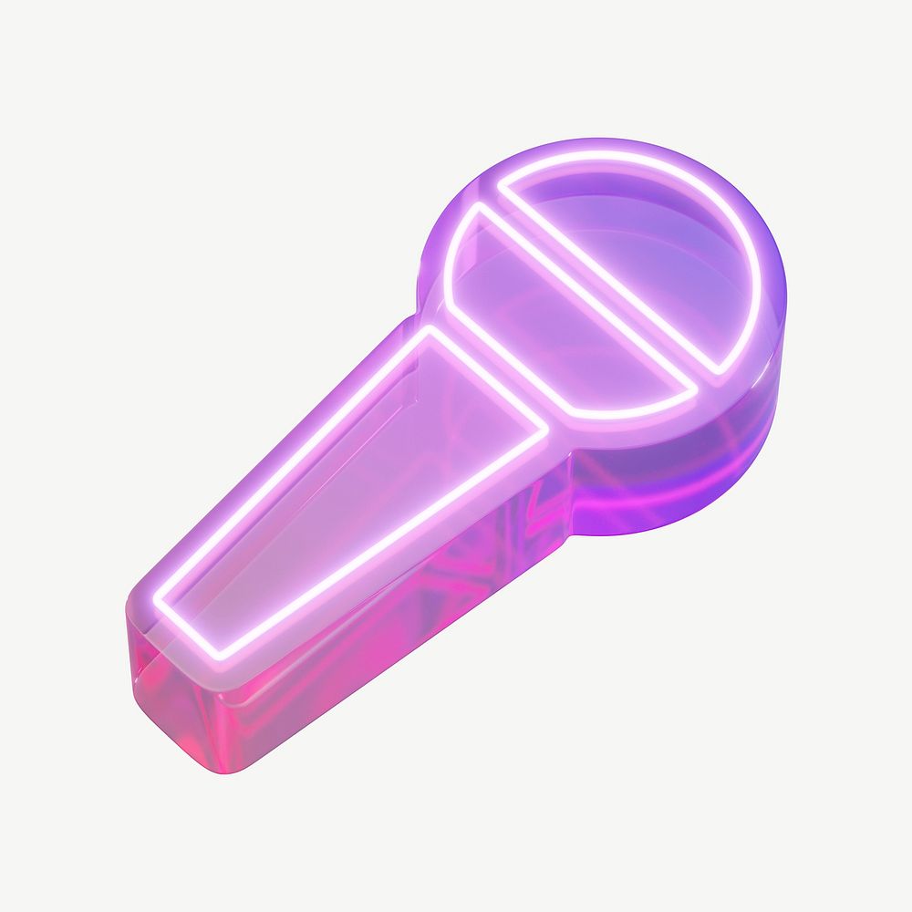 Gradient pink microphone icon psd