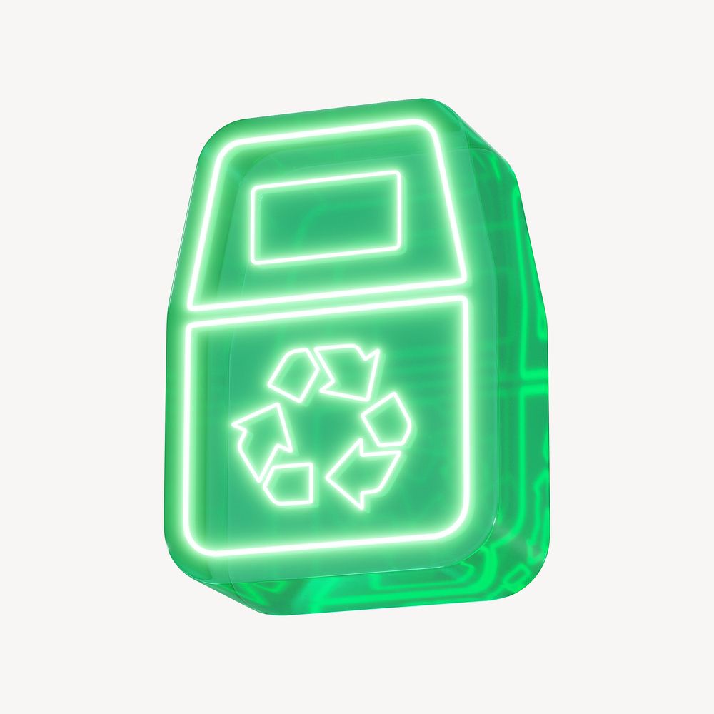 3D recycle bin element, digital remix