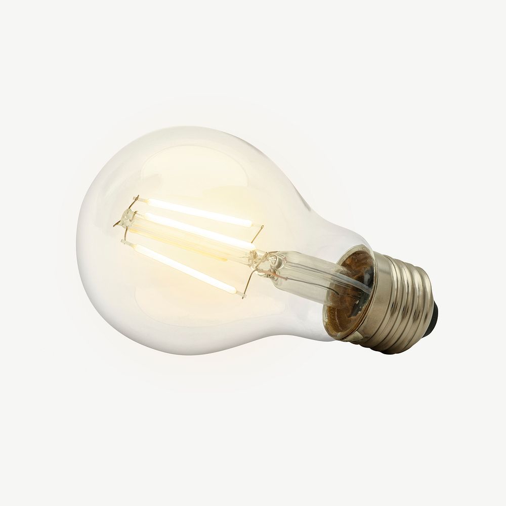Light bulb element, creative symbol psd