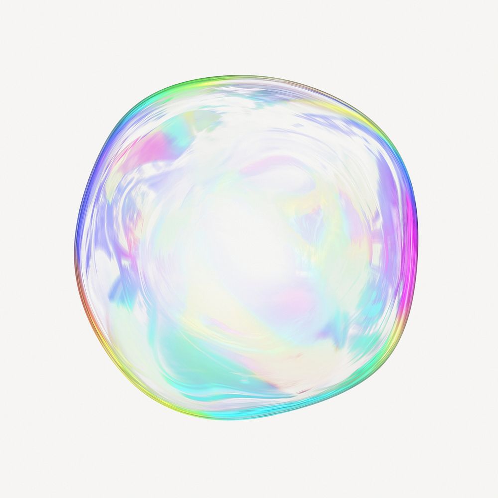 Gradient bubble geometric shape psd