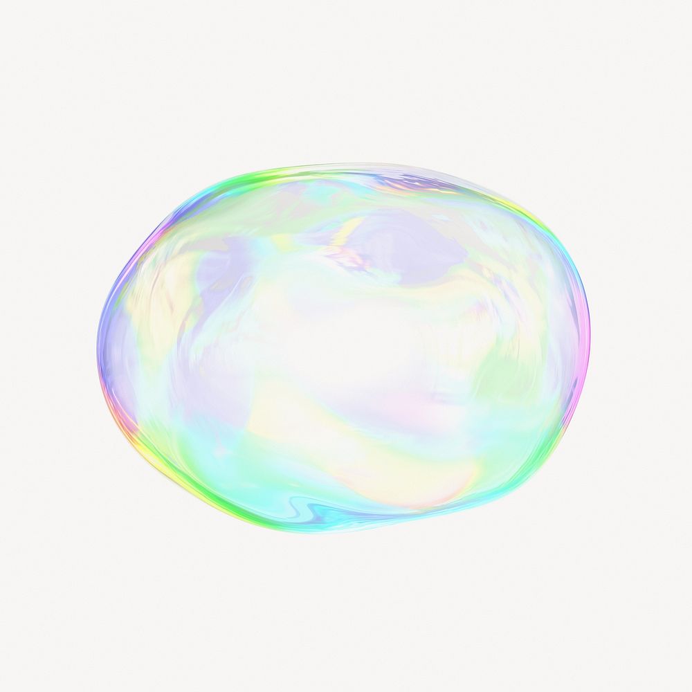 Gradient transparent bubble geometric shape