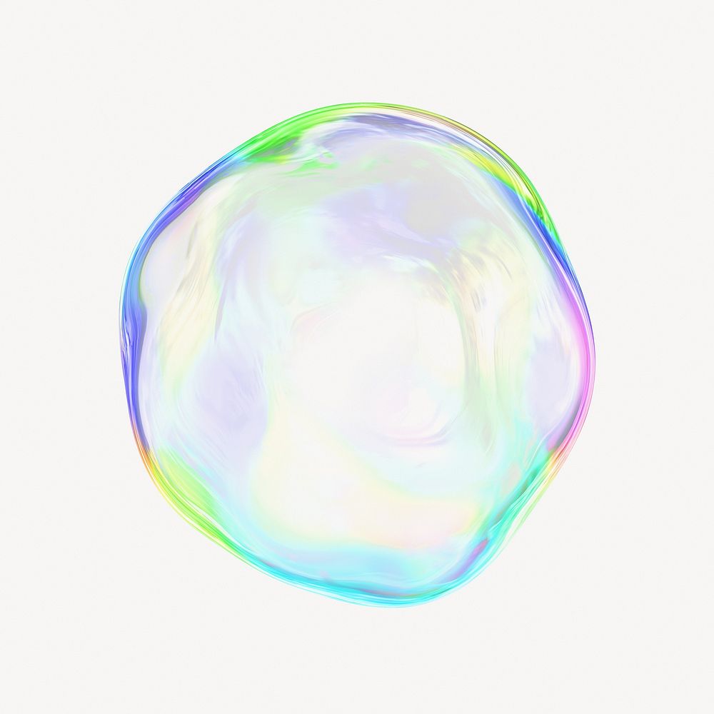 Gradient transparent bubble geometric shape