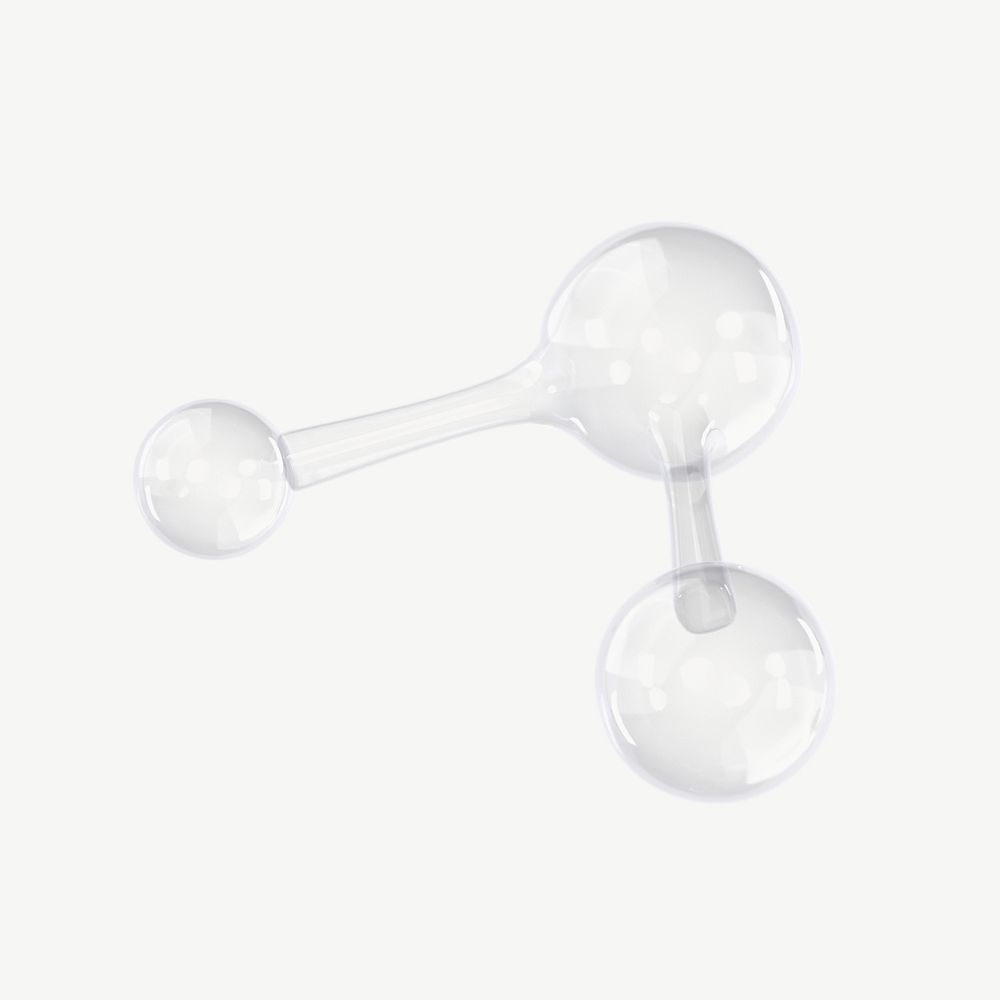 3D transparent molecule, science technology psd