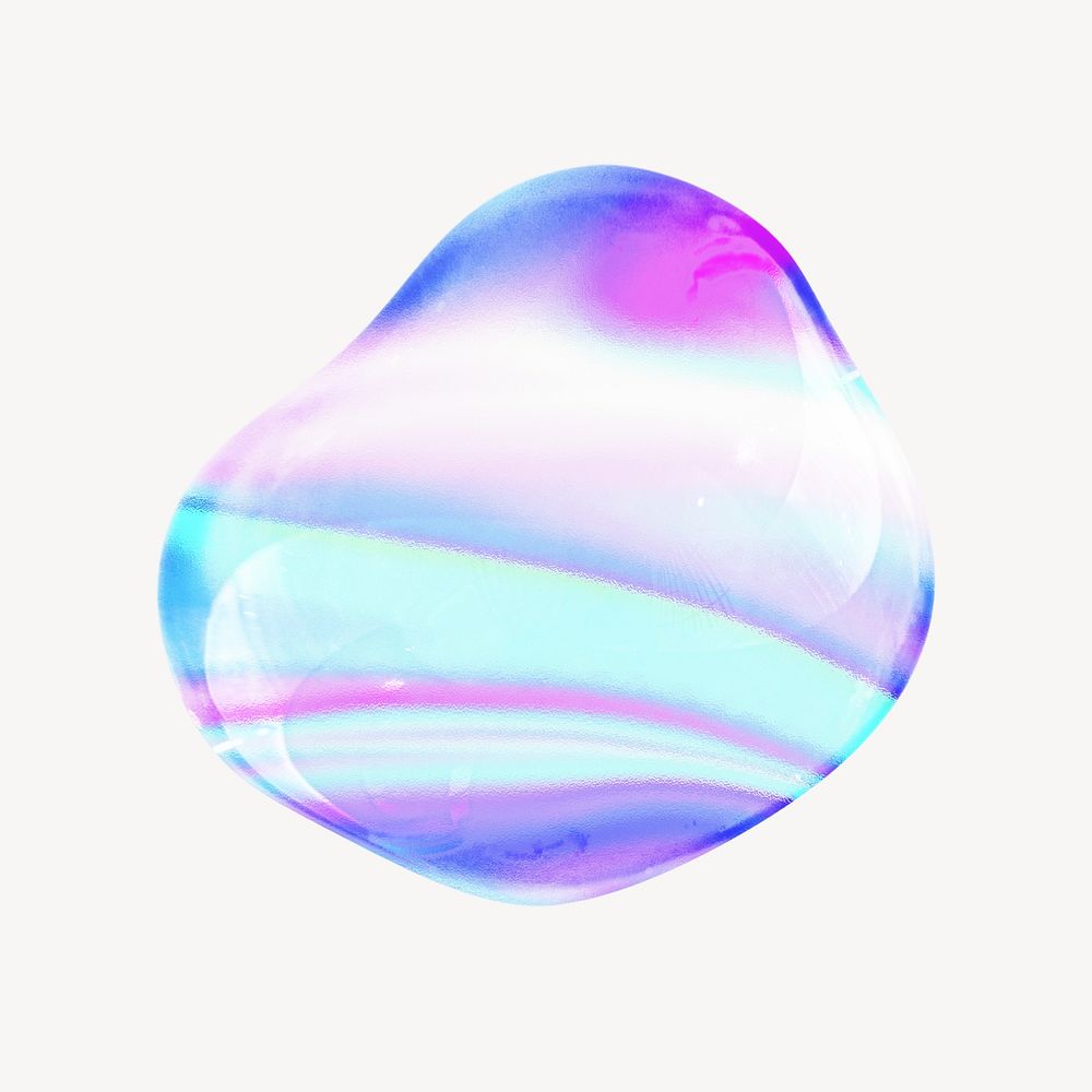 Abstract holographic blob shape