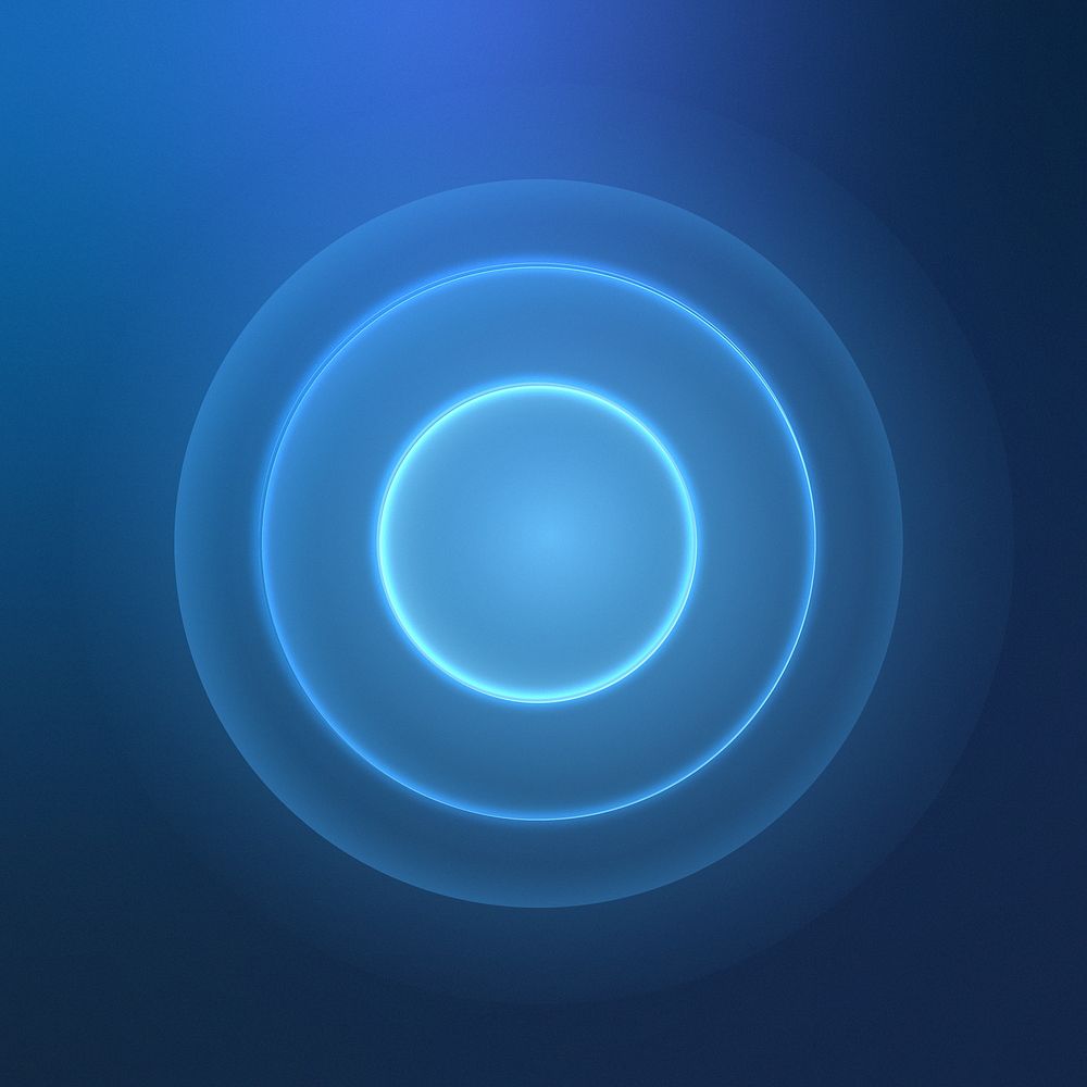 Blue concentric circle element, digital remix