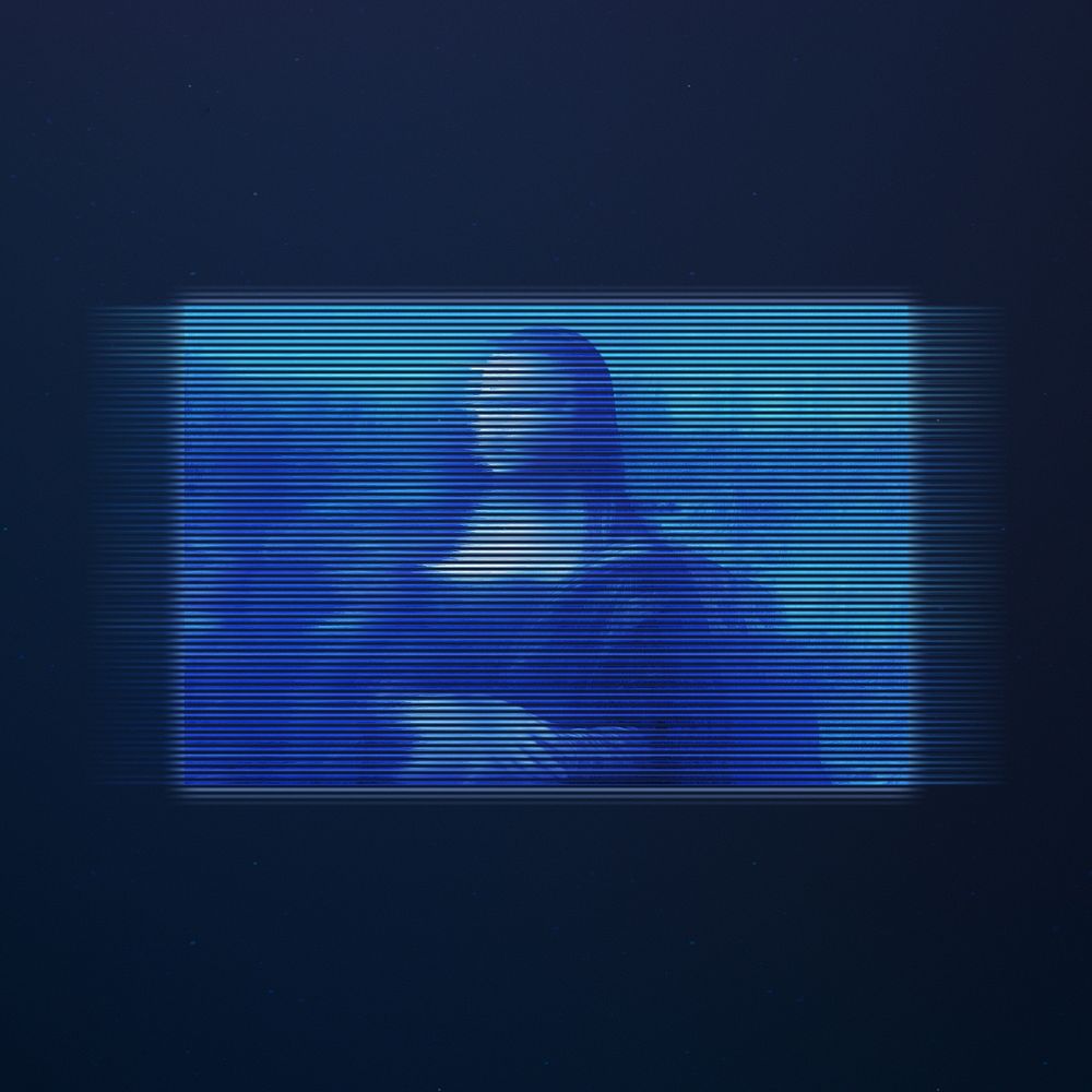 Mona Lisa futuristic motion glitch, Leonardo Da Vinci's famous painting. Remixed by rawpixel.