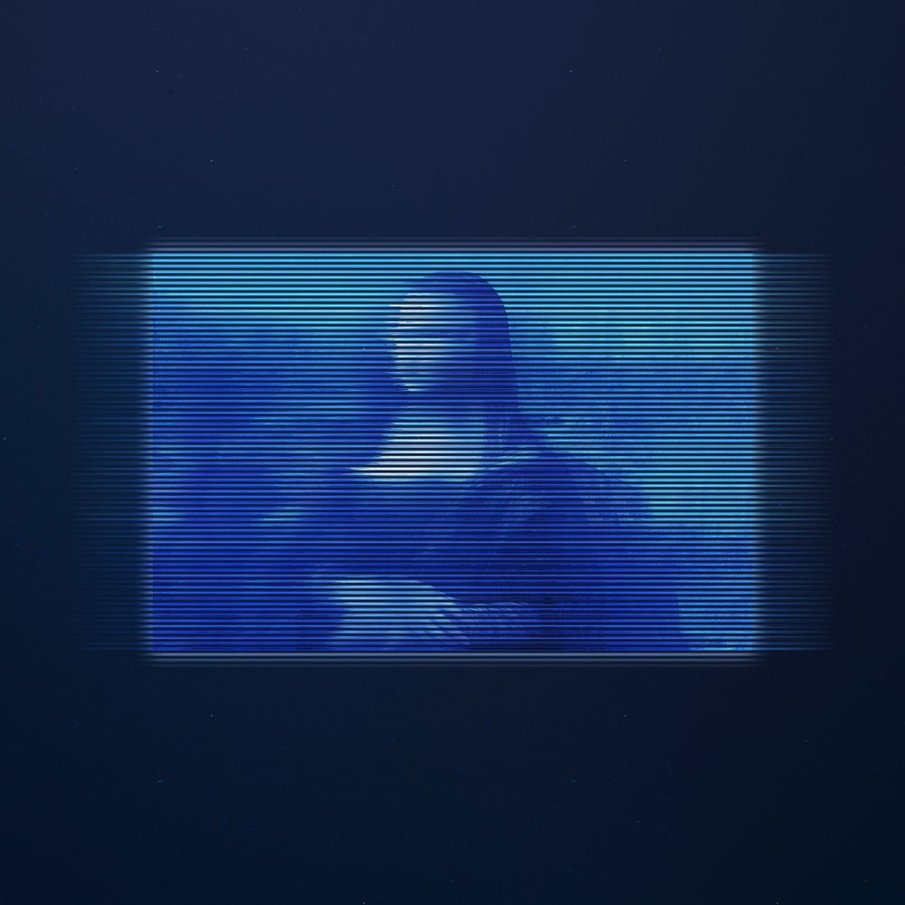 Mona Lisa futuristic element motion glitch, Leonardo Da Vinci's famous painting psd. Remixed by rawpixel.