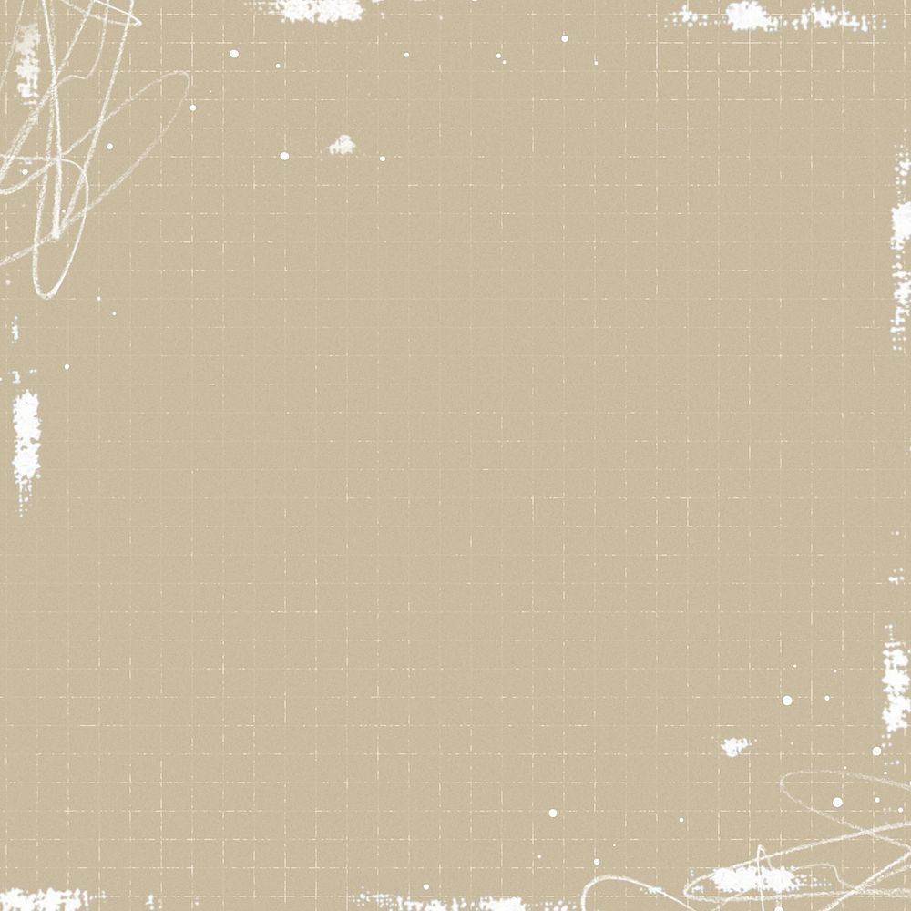 Brown grid pattern background, ink stain border