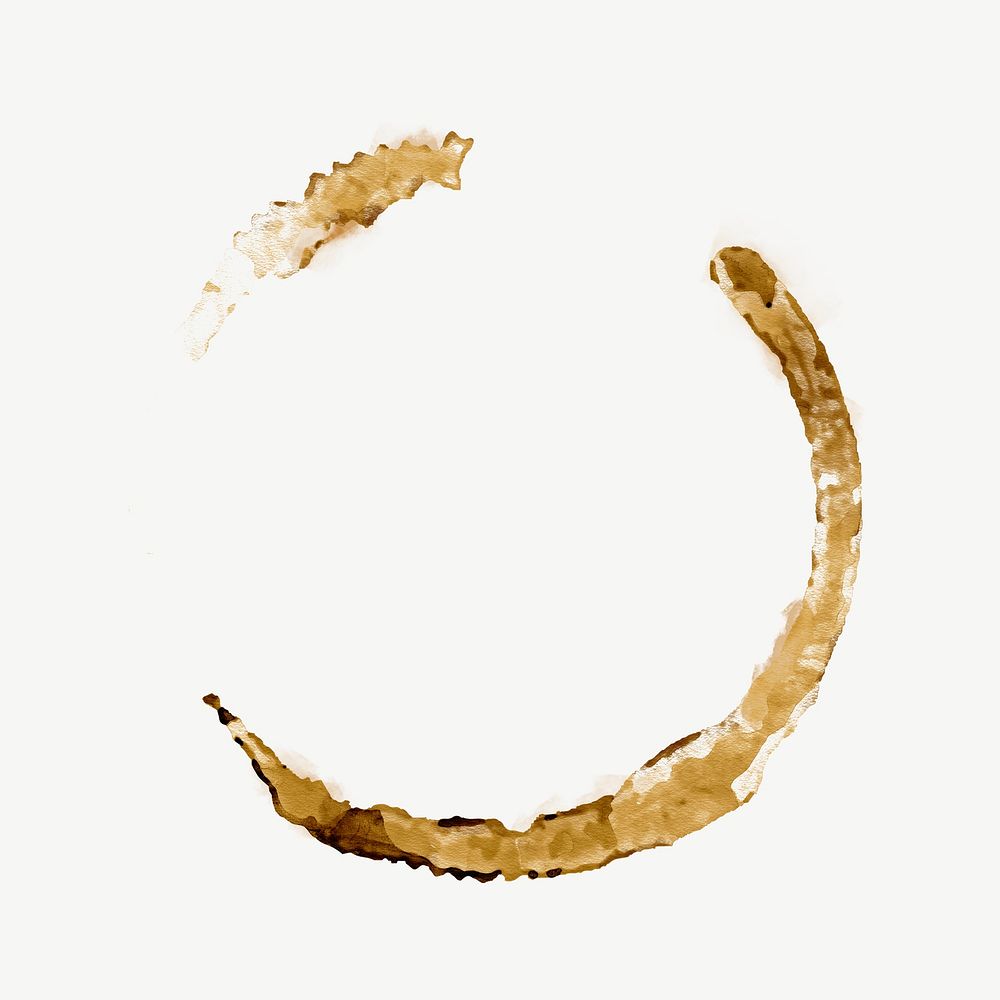 Coffee cup stain element psd