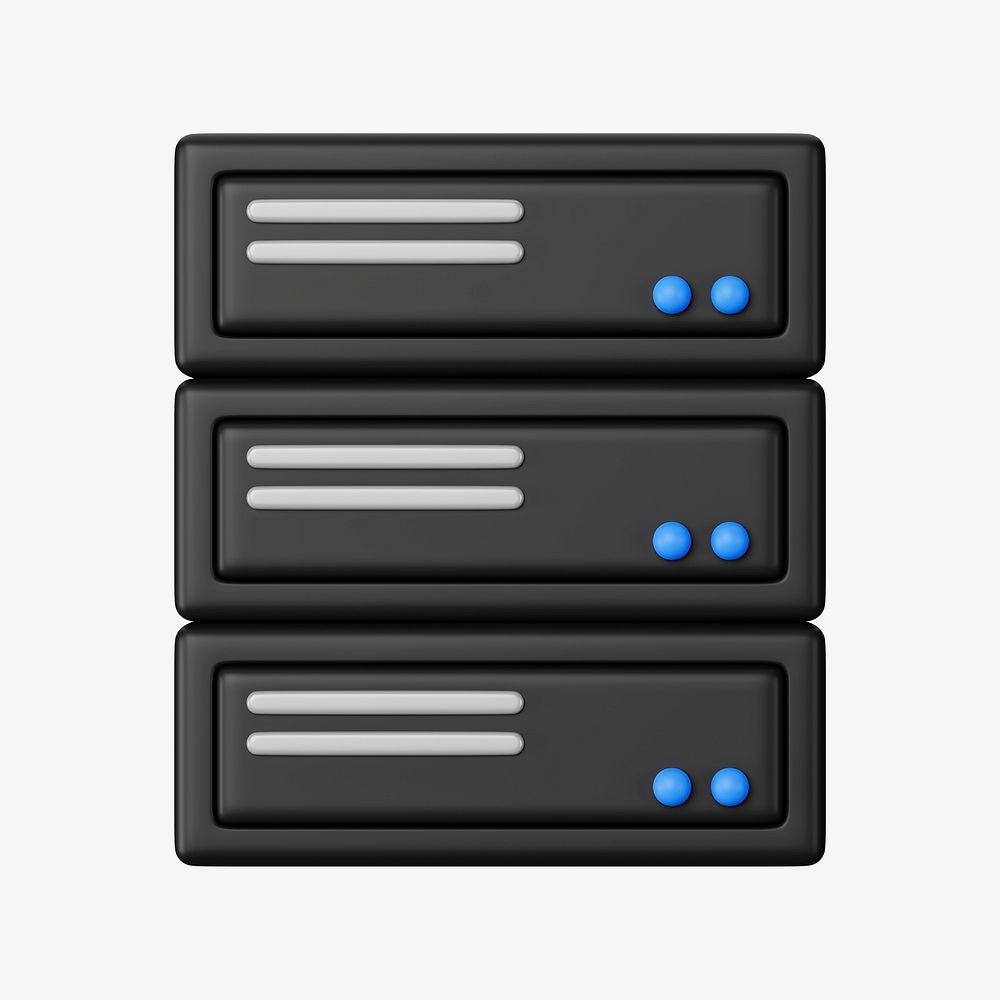 3D computer drives, collage element psd