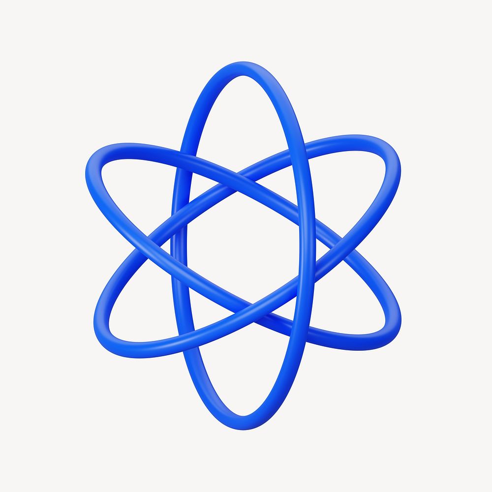 3D atom, element illustration