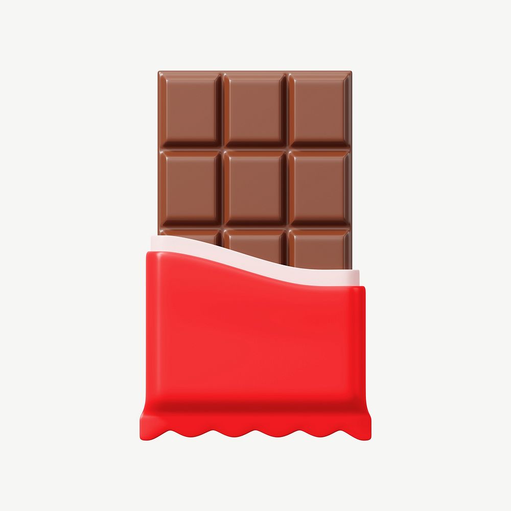 Chocolate bar, 3D food collage | Premium PSD - rawpixel
