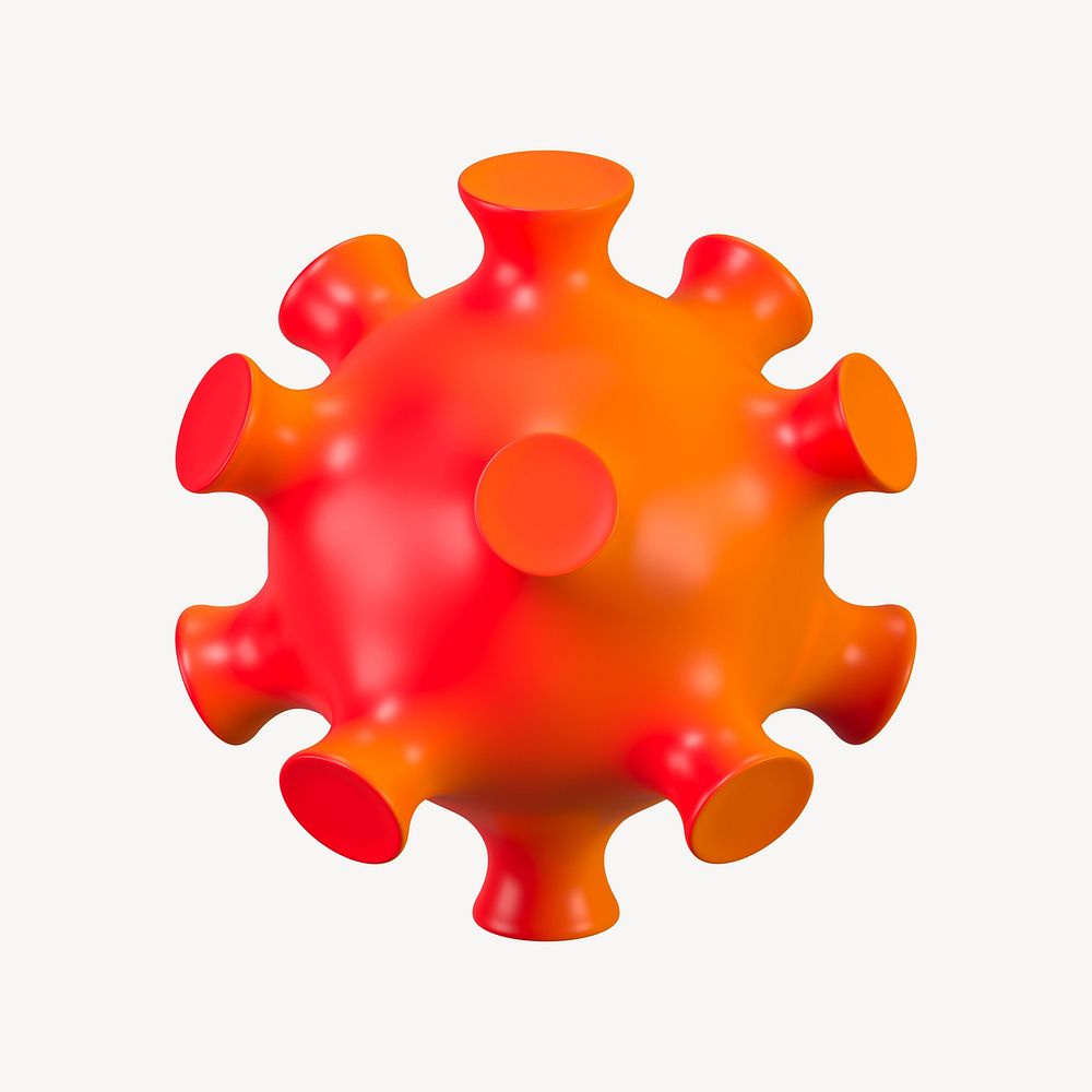 3D virus ultrastructure , element illustration