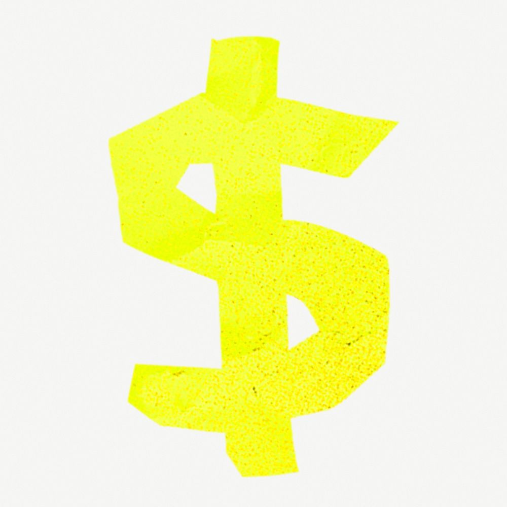 Yellow dollar sign psd