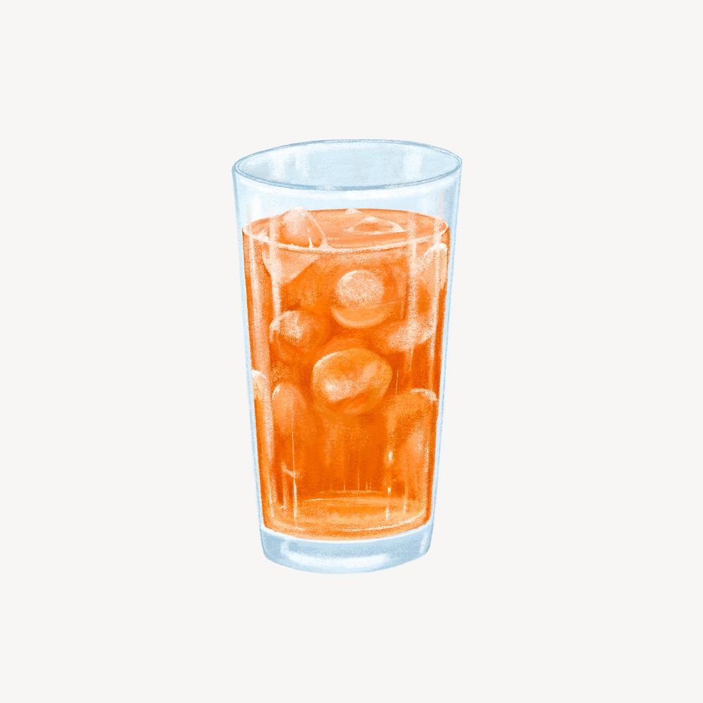 Iced lemon tea, drinks & refreshment illustration