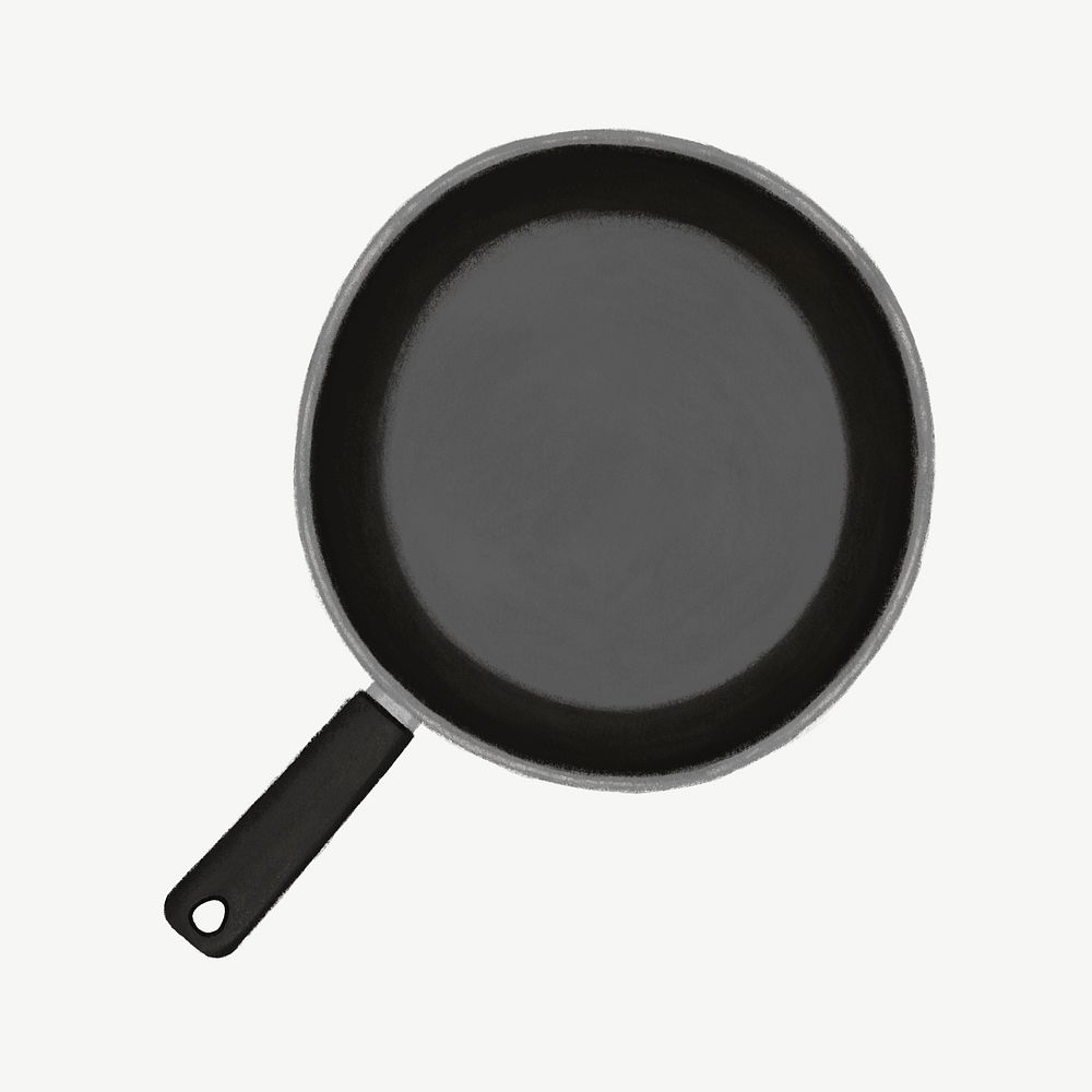 Frying pan collage element psd