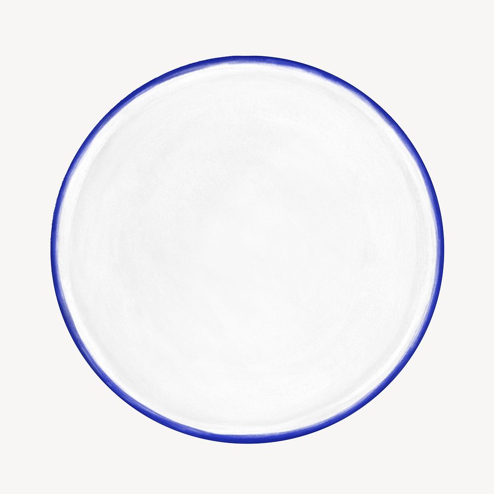 White porcelain dish, kitchenware illustration