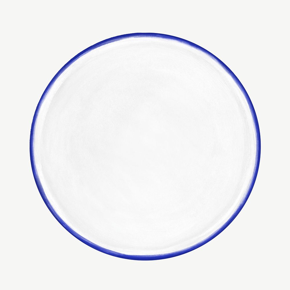 White porcelain dish collage element psd
