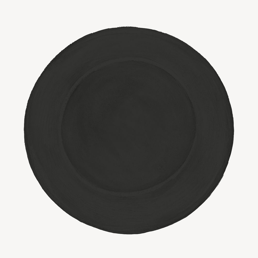 Black plate kitchenware  illustration