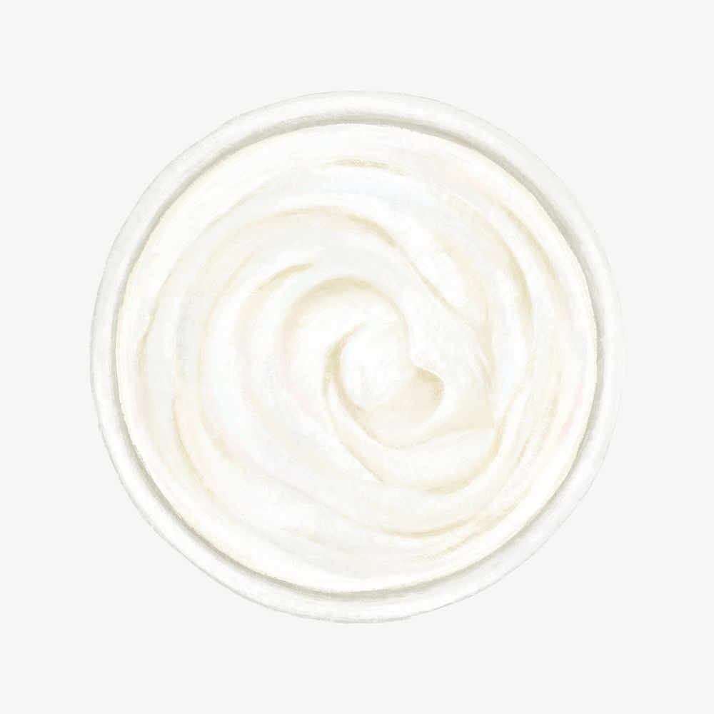 Sour cream dip, food illustration