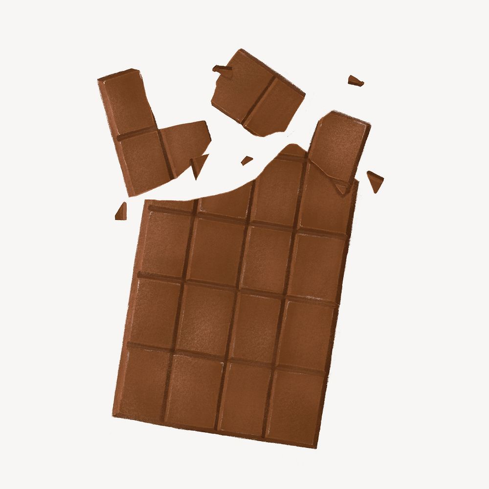 Chocolate bar, dessert illustration