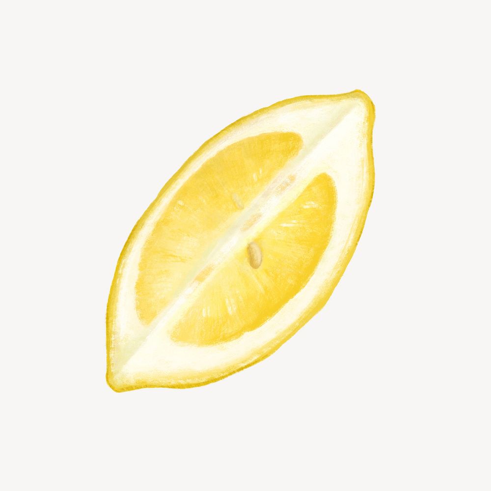 Lemon fruit, healthy food illustration