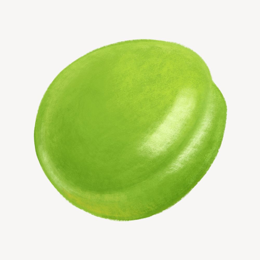 Green pea vegetable, healthy food illustration