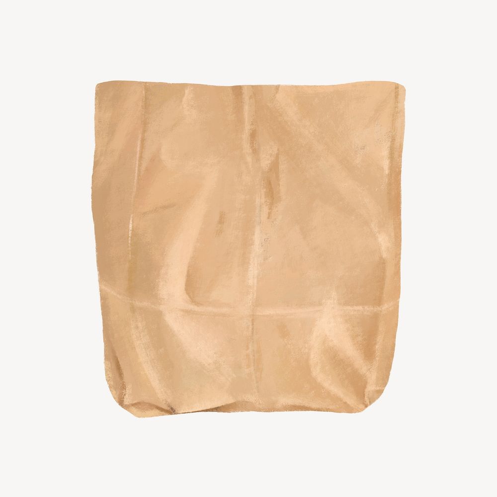 Paper grocery bag illustration