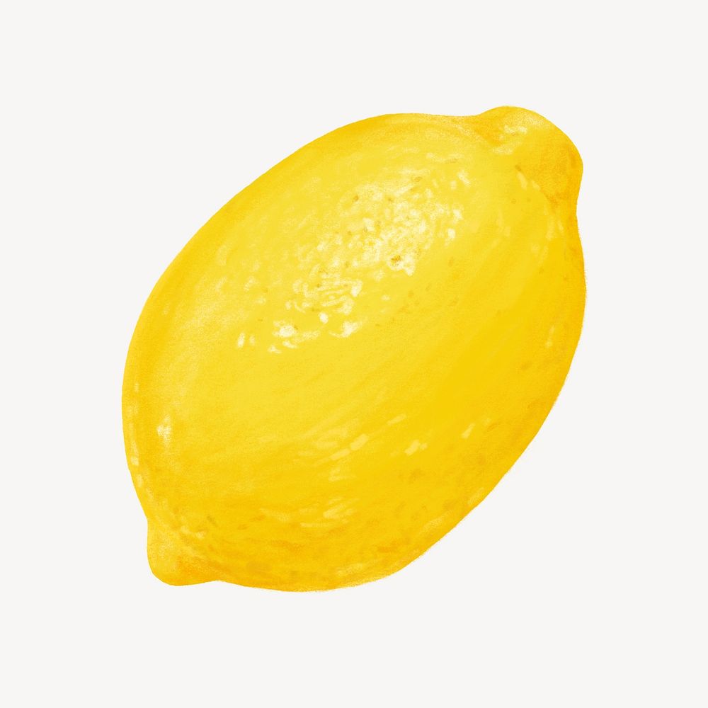 Lemon fruit, healthy food illustration